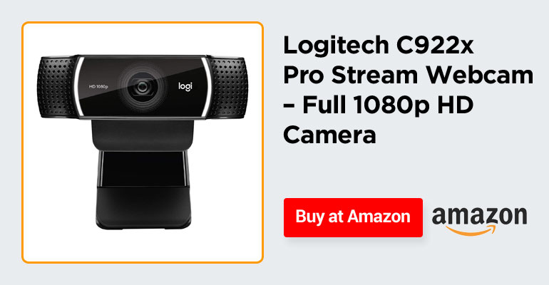 Logitech C922x Pro Stream Webcam – Full 1080p HD Camera