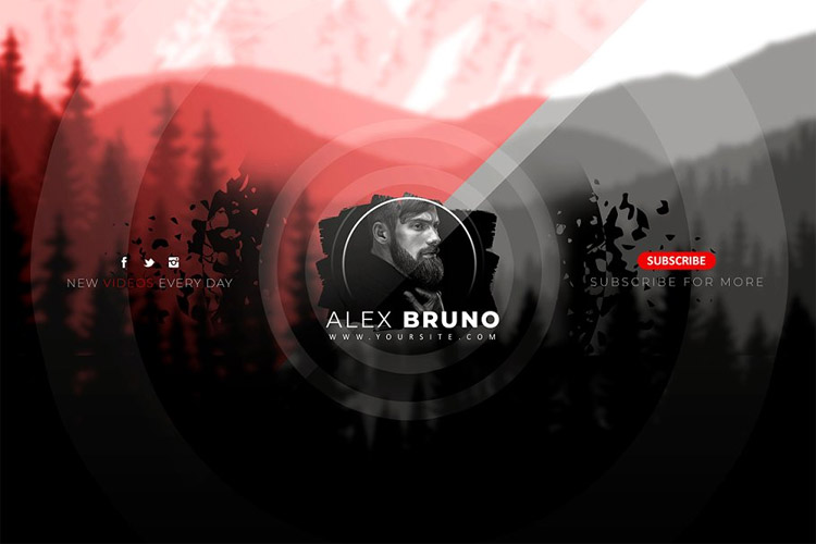 Dark Creative YouTube Banners Template