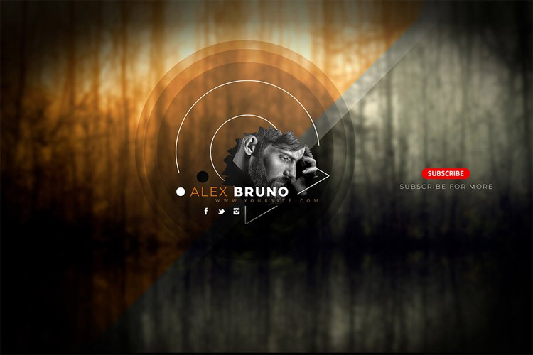 Dark Tech YouTube Banner Template