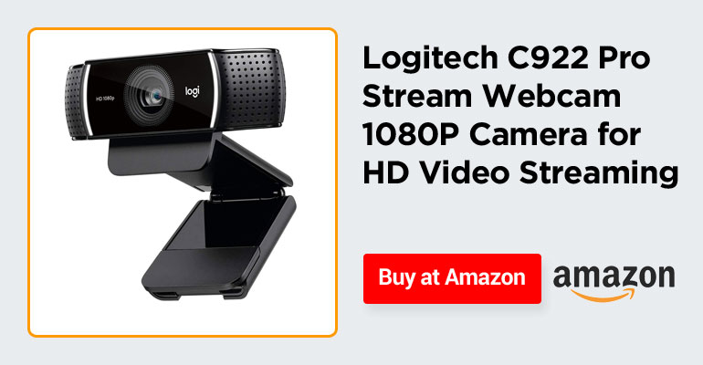 Logitech C922 Pro Stream Webcam 1080P Camera for HD Video Streaming