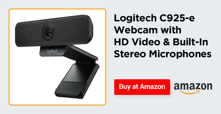 Logitech C925-e Webcam with HD Video and Built-In Stereo Microphones