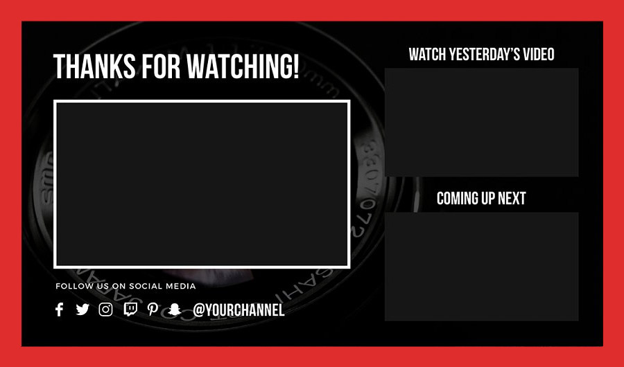 Crypto YouTube End Card Template Preview