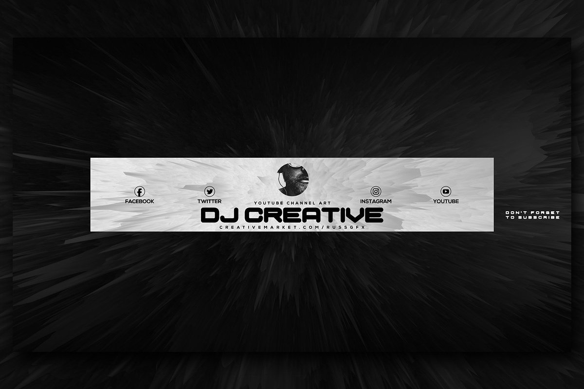 Youtube channel art template
