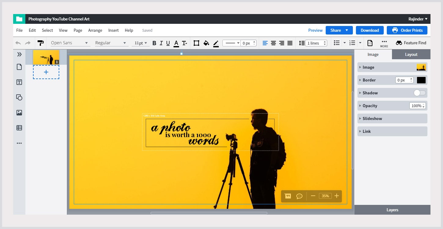 Lucidpress YouTube Banner Maker