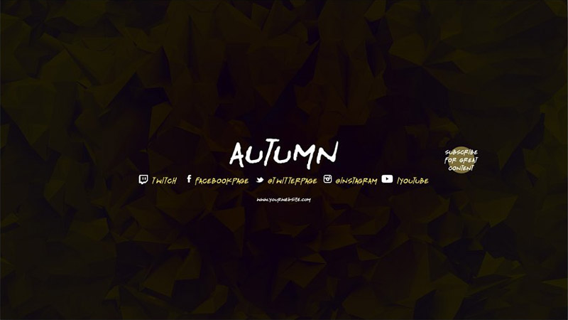 Autumn Youtube Channel Art Banners