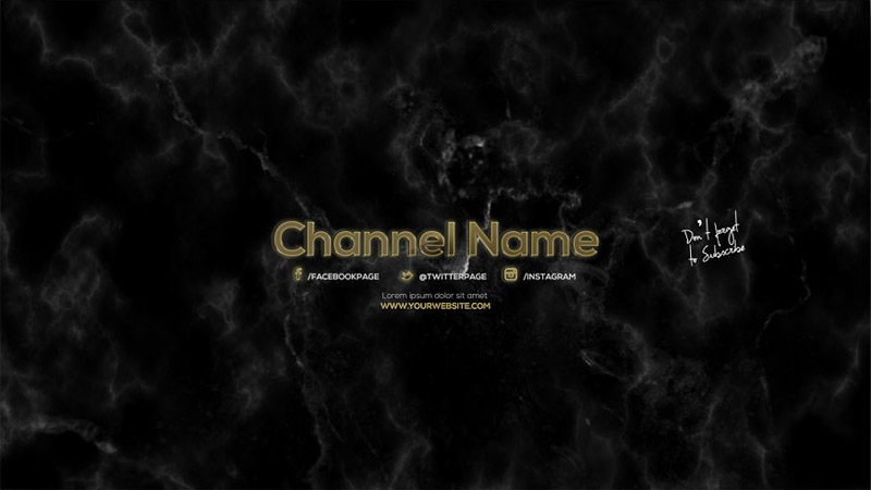 Dark Youtube Channel Art Banners