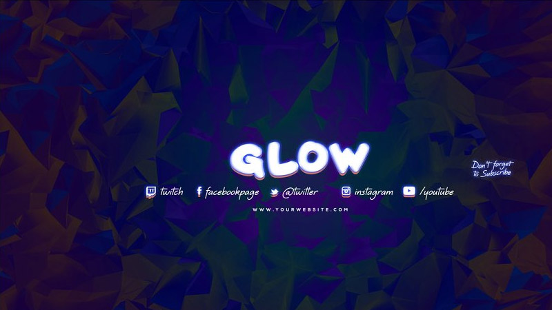 Glow Youtube Channel Art Banners Template