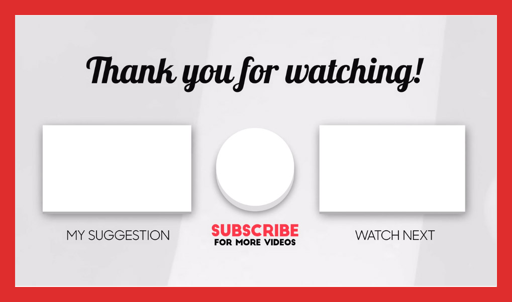 youtube end card video template
