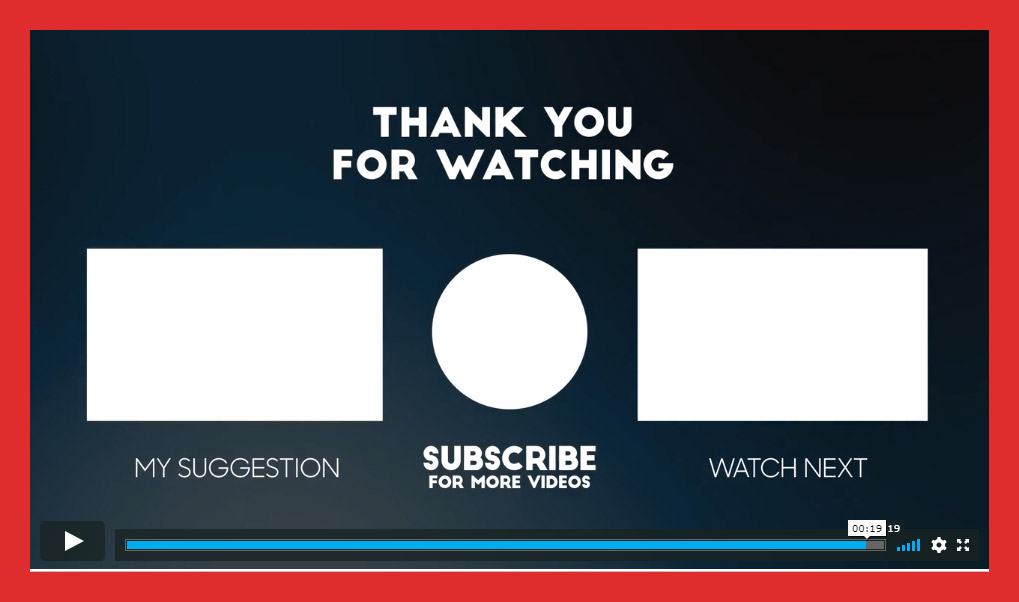 youtube end card video template